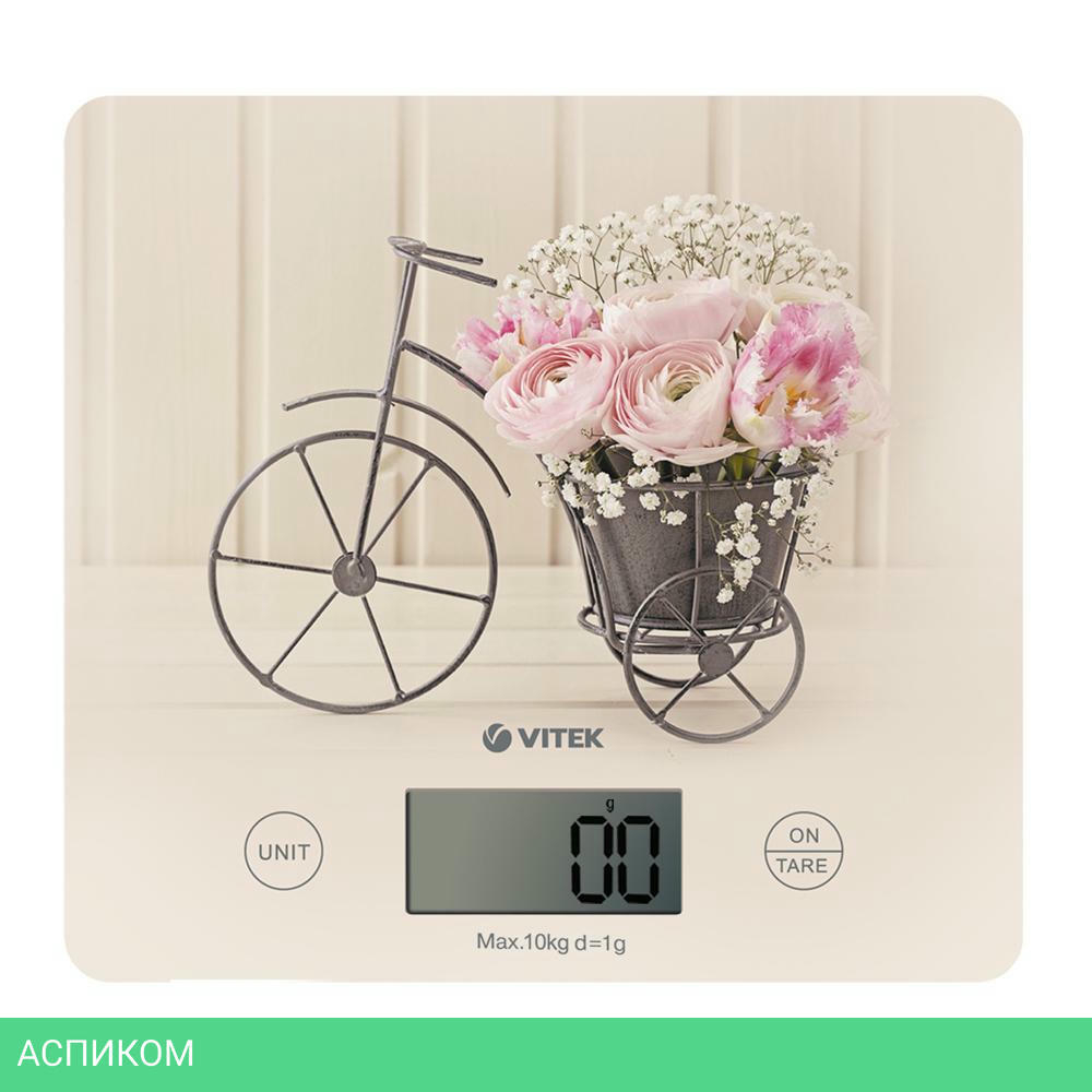 Кухонные весы Vitek VT-8016CA Beige/Illustration