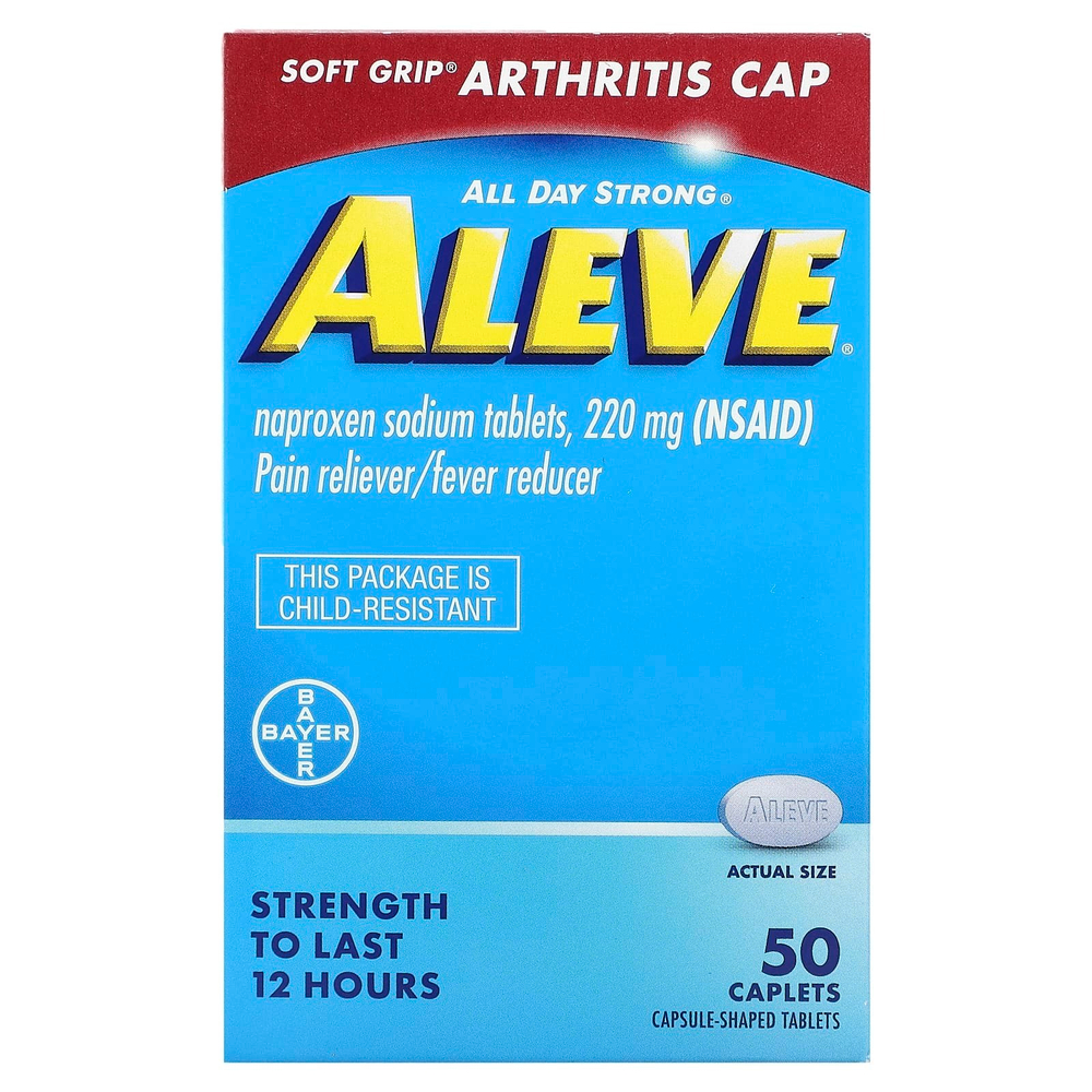 Aleve, Напроксен в таблетках, 220 мг, 50 капсул