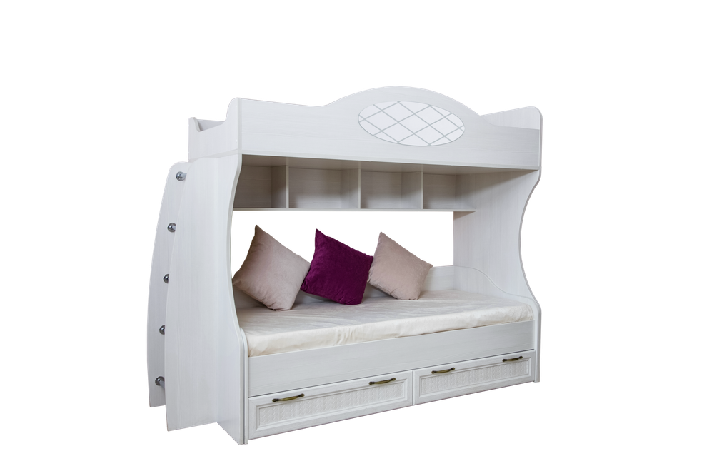 Кровать-чердак "Александрия" ДА-11 (бодега светлая), ЛДСП/МДФ, Велес