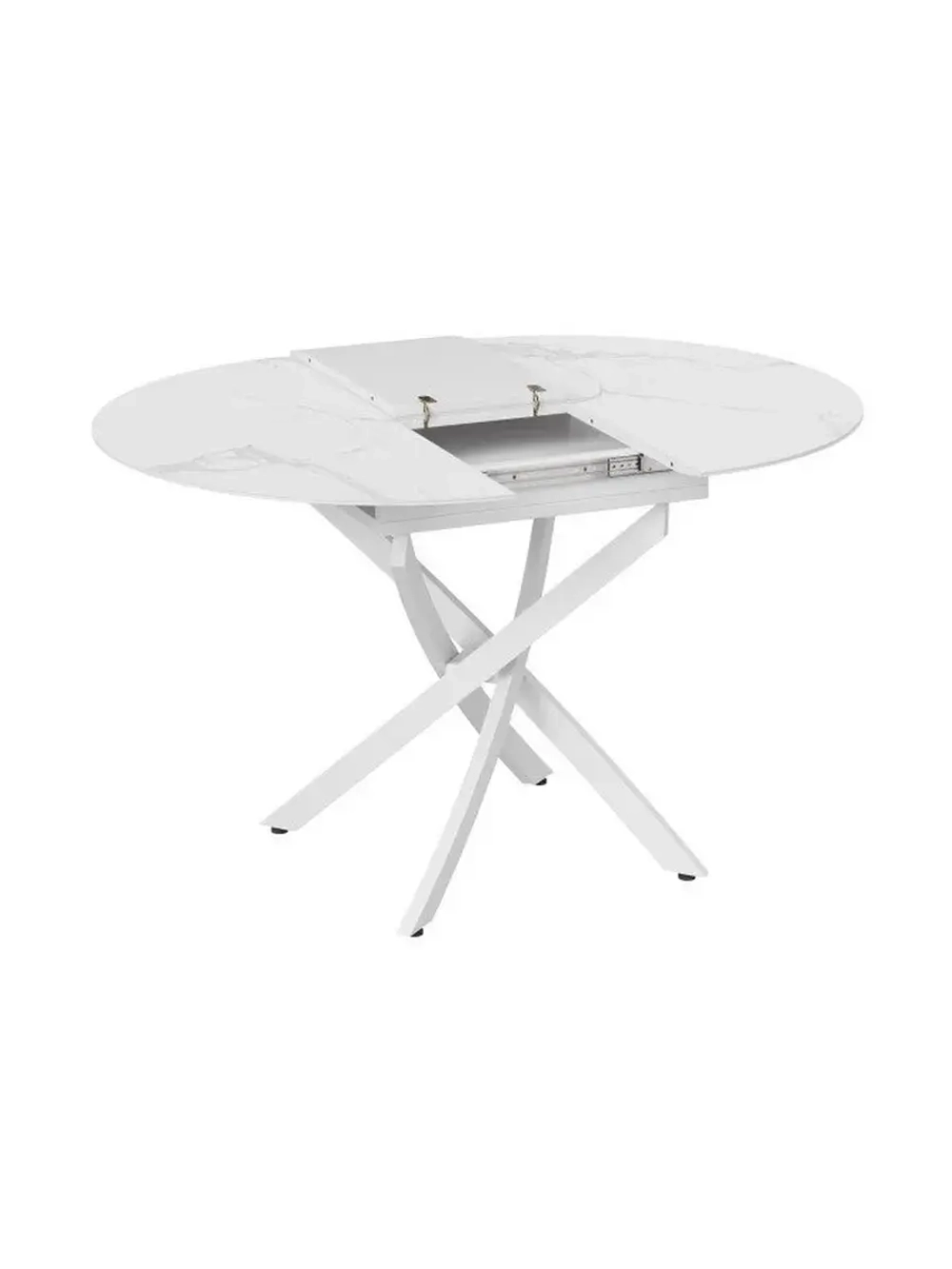 Стол кухонный обеденный круглый раздвижной 100,3х100,3х75 см