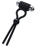 Черное эрекционное лассо Ect с виброэлементом