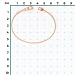 Браслет жесткий из красного золота с бриллиантом