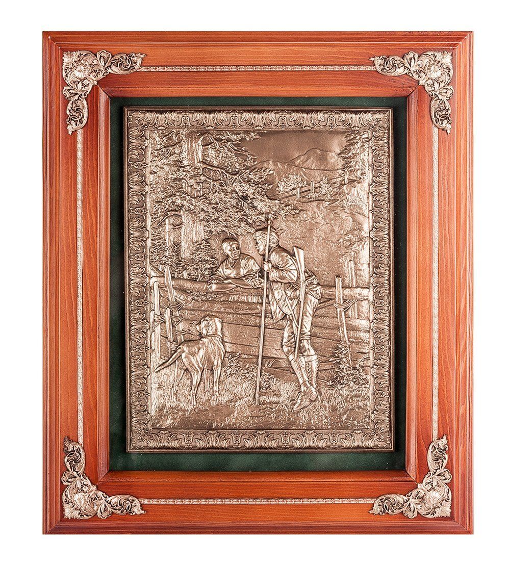 GAEM Art ПК-120 Панно «Охотник с собакой» 29х33