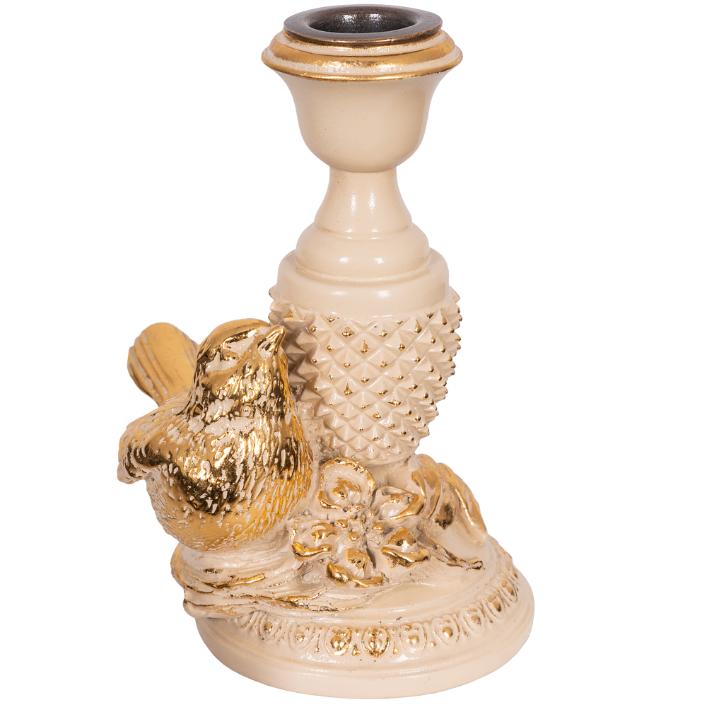 Подсвечник Птичка Терра левый Айвори