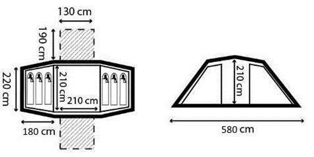Кемпинговая палатка Siena 6 Crusoe Camp