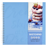 Скетчпад 40л. на гребне 210х210 мм, белый офсет "Десерт" (Феникс+)