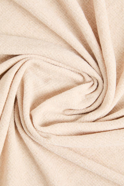 ZARA HOME ПЛЕД ИЗ СИНЕЛИ, СВЕТЛО-БЕЖЕВЫЙ