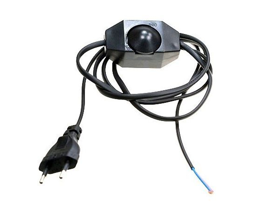 Шнур для бра с диммером (регулятор света) 1,6 м черный