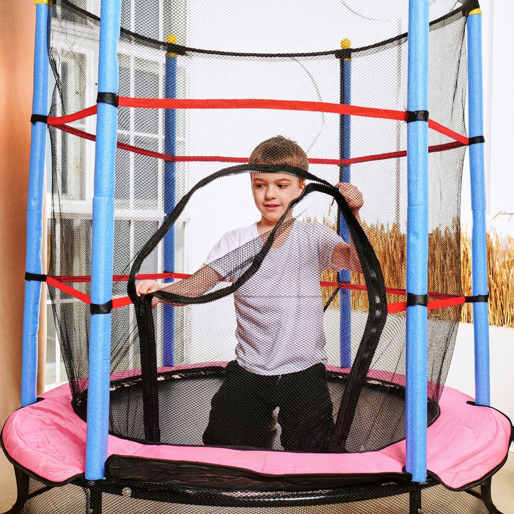 Батут детский DFC SMRKIDS 55&amp;quot; с сеткой, PINK