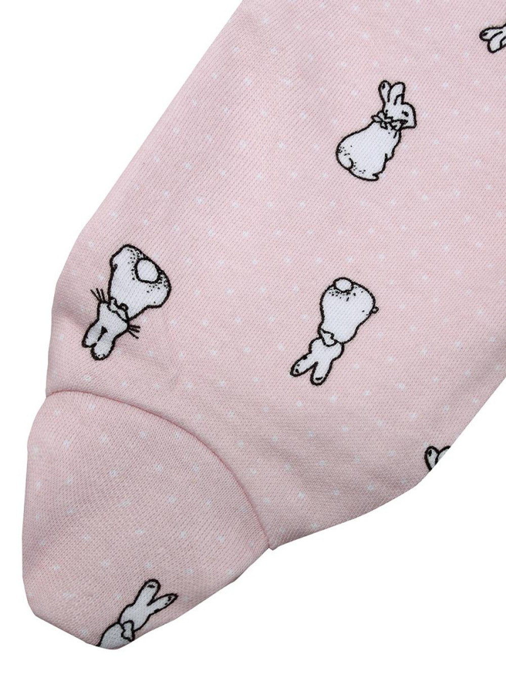 Ползунки высокие M1107IR-0/1 интерлок р.68-74 розовый/зайчик (Такро)
