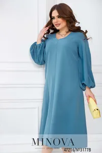 Платье 3177B-голубой Minova