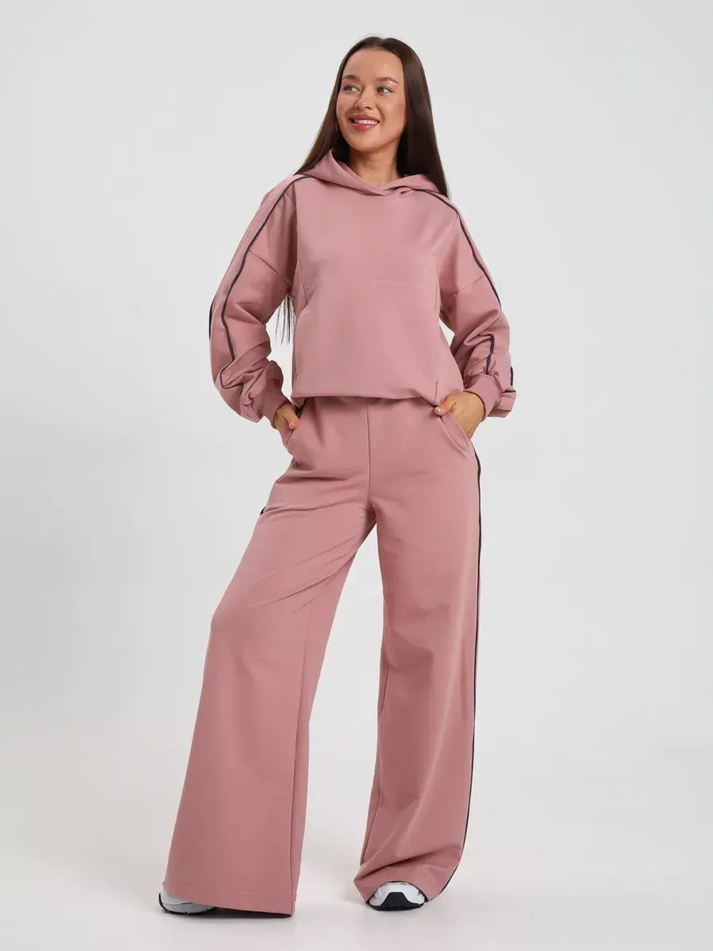 Костюм спортивный летний с брюками палаццо