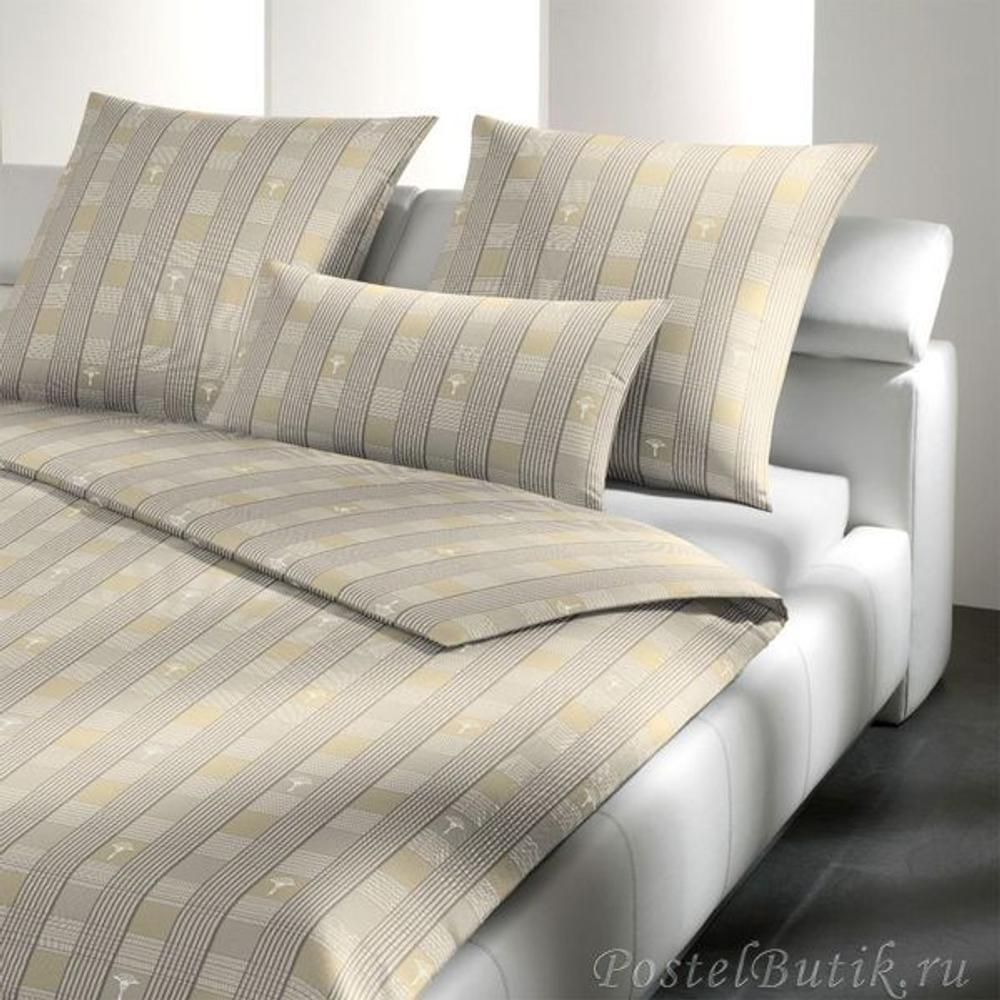 Наволочка 50x70 JOOP! Cornflower Squares бежевая Германия