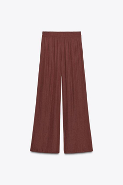 ZARA ШИРОКИЕ БРЮКИ, ТЕРРАКОТОВЫЙ