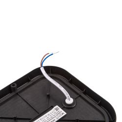 ULW-Q229 24W-4000K IP65 BLACK Светильник светодиодный влагозащищенный. Квадрат. Белый свет 4000K. 190×190×37мм. Корпус черный. ТМ Volpe