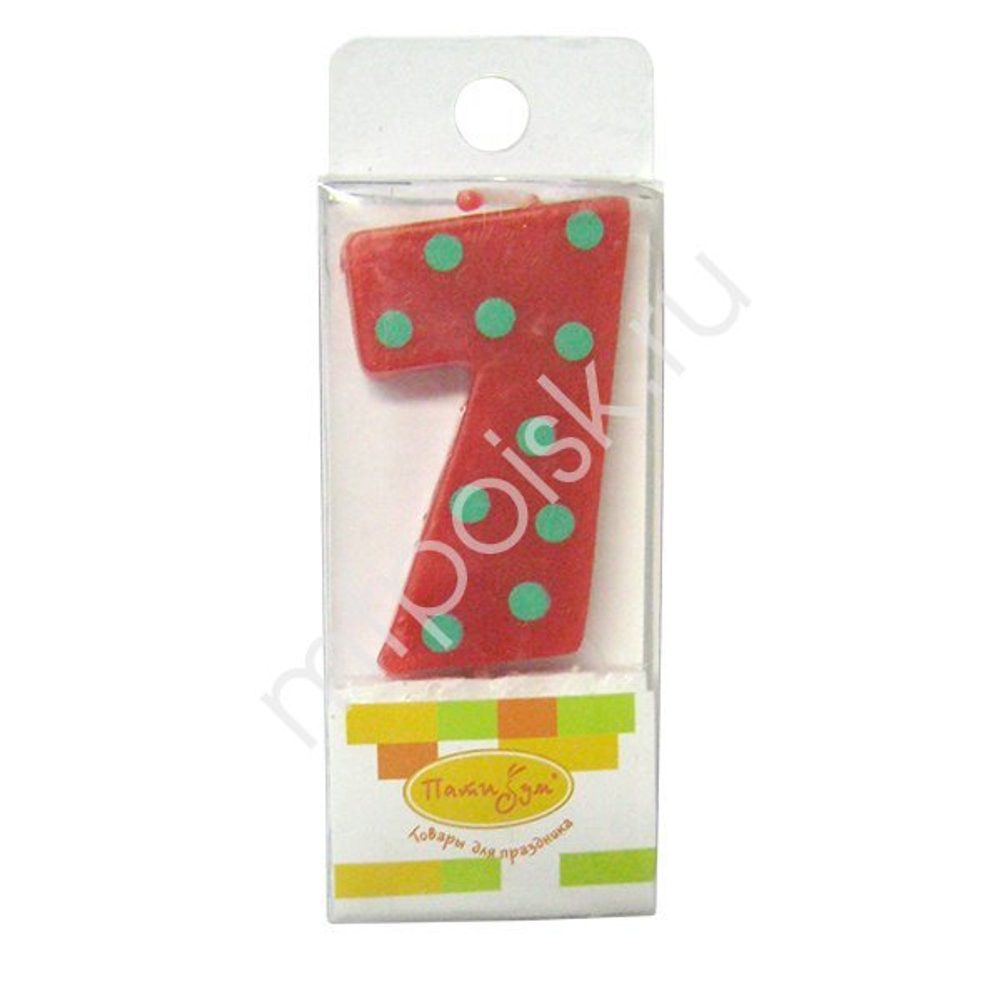 РАСПРОДАЖА СВЕЧА 5СМ ЦИФРА МИНИ 7