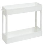 Этажерка узкая 2-х ярусная (белый)