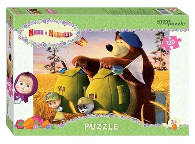Пазл 120эл. "Маша и Медведь 2" (Анимаккорд) (Степ пазл)