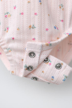 ZARA КОМПЛЕКТ ИЗ БОДИ И ЛЕГИНСОВ С ЦВЕТОЧНЫМ ПРИНТОМ, РОЗОВЫЙ