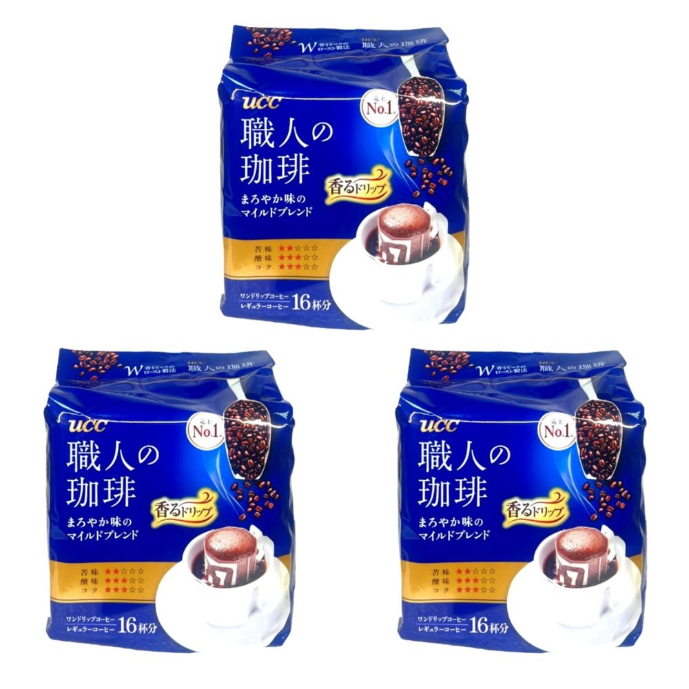 Кофе молотый UCC Blue label в дрип-пакетах, 16 шт, 3 шт