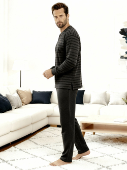 Пижама со штанами с длинным рукавом домашняя одежда костюм