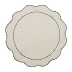 Салфетка под приборы Anemone из коллекции Trendy Ruffles, Ø38 см, серый