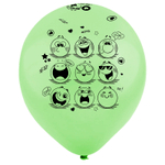 Воздушные шары Весёлый Праздник с рисунком С днем рождения Смайлы, 50 шт. размер 12" #412477