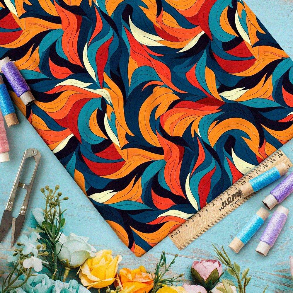 Ткань Ниагара Софт волшебные волны