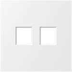 Накладка 2-я для розеток RJ45, TV, SAT, матовый белый, серия S08
