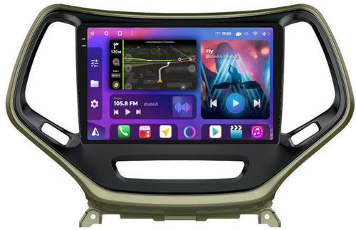 Магнитола для Jeep Cherokee 2014+ - FarCar S500-TS10 монитор 10.36" QLED на Android 14, Быстрая, CarPlay, 4G SIM-слот