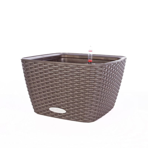 Кашпо Lechuza "Bacino Cottage Complete granite" (пластик), 30x30xH18 см