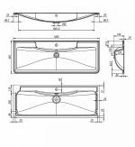 Тумба с раковиной BelBagno ALBANO 2C 120 Bianco Lucido