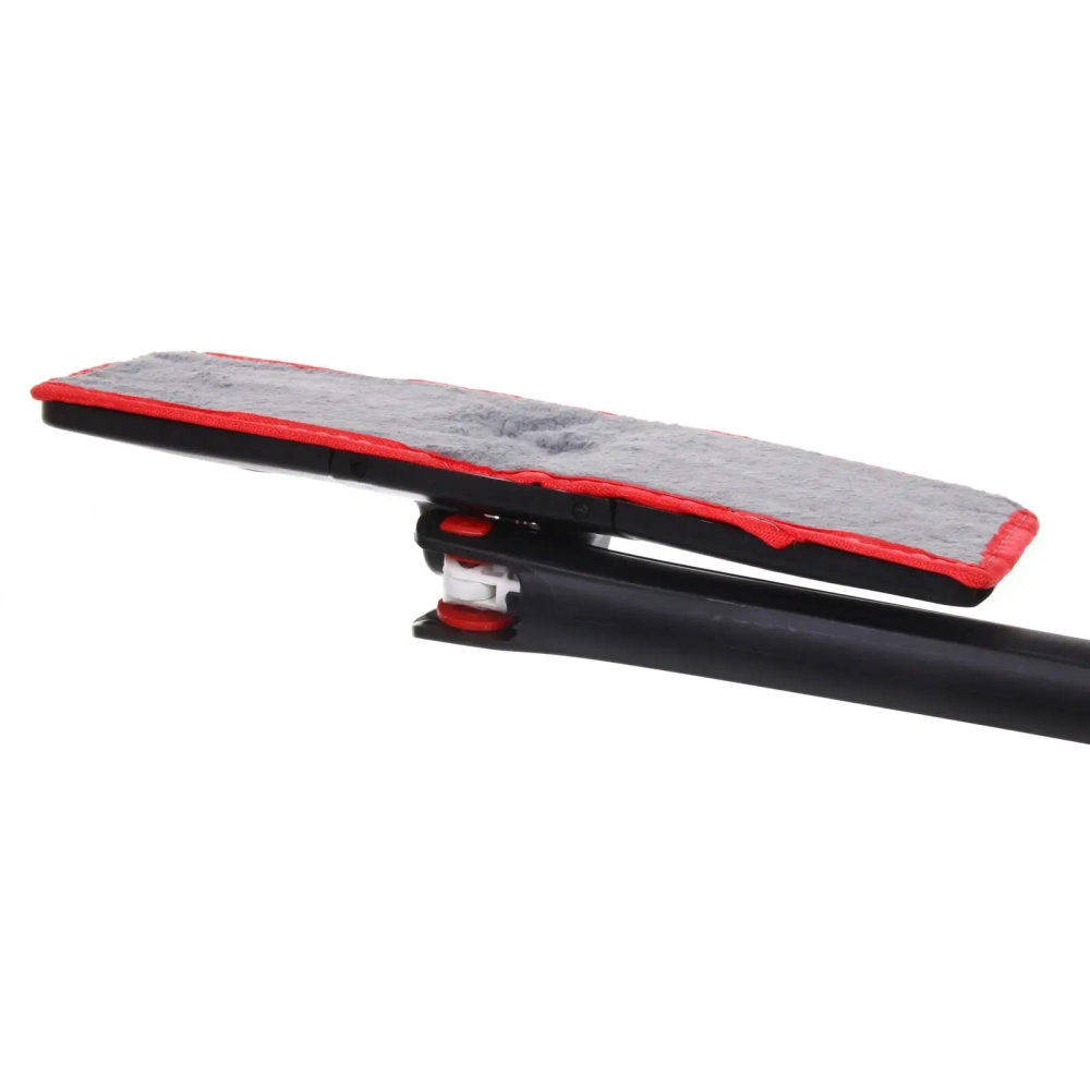 Швабра с отжимом, ручка 125 см цвет черный в комплекте две насадки