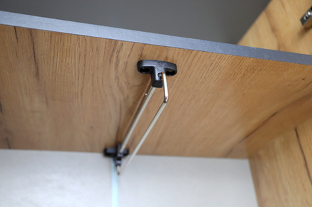 Шкаф Ивару ОЛЬГА-ЛОФТ 3, Дуб Крафт Золотой, Темно Серый