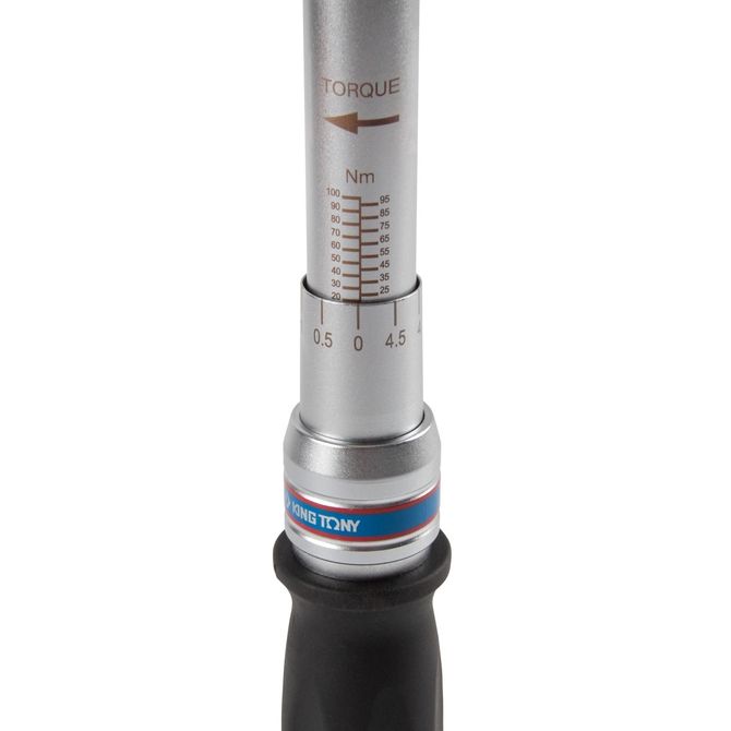 KING TONY (345201D11MR) Динамометрический ключ серии "FIT", 14х18 мм с набором рожковых насадок 13-30 мм, 20-100 Нм, кейс