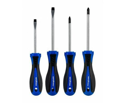 Набор  ударных отверток МастерАлмаз 4шт  SL6x100 SL5x75  PH2x100 PH1x75 (уп.6 шт)