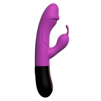 Фиолетовый вибратор-кролик 20,6см Adrien Lastic Ares 2.0