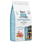 Сухой корм для щенков крупных пород Брит BRIT CARE Dog Puppy&Junior Large Healthy Growth с индейкой и ягненком 12кг