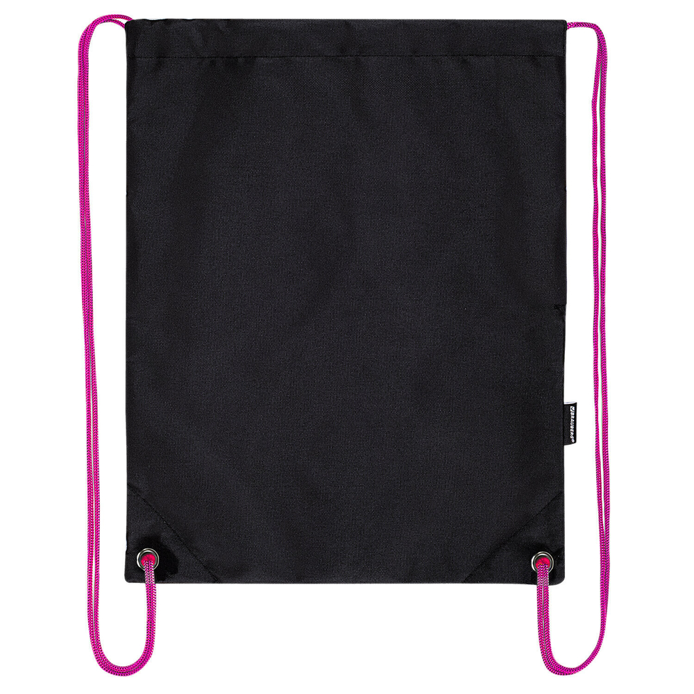 Мешок для обуви BRAUBERG плотный карман на молнии подкладка 43х33 см Neon Pink (2 штуки в упаковке)