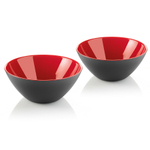 Набор мисок my fusion, ?12 см, черно-красный, 2 шт.