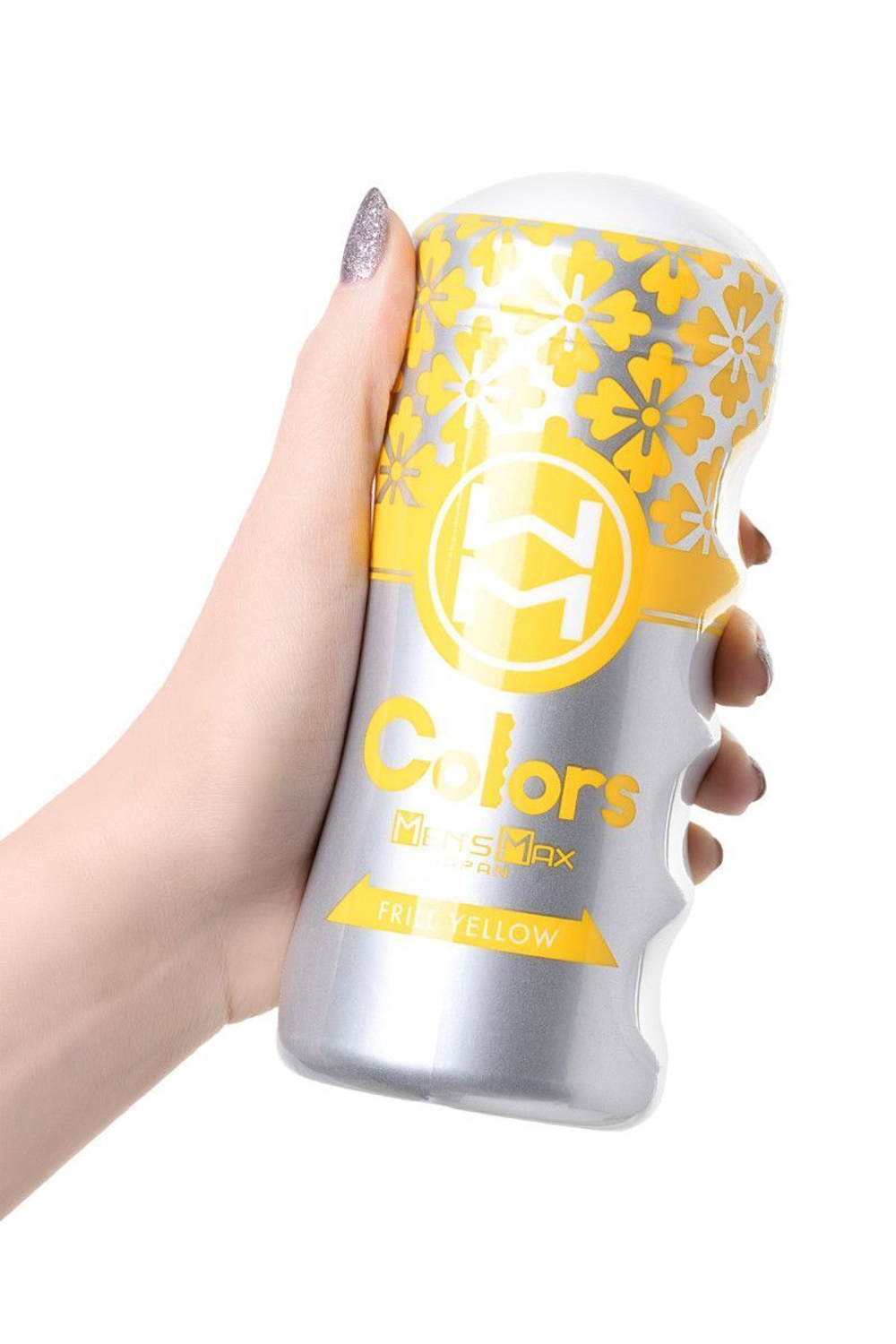 Мультирельефный мастурбатор MensMax Colors - Frill Yellow (Цвет: белый)