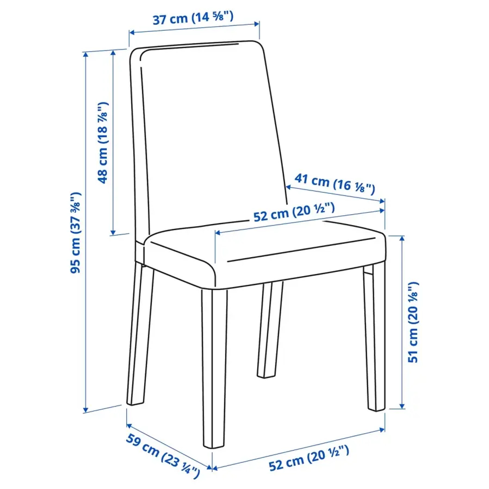 Стол и 4 стула - EKEDALEN / BERGMUND IKEA/ ЭКАДАЛЕН /БЕРГМУНД ИКЕА, 120/180 см, белый/серый