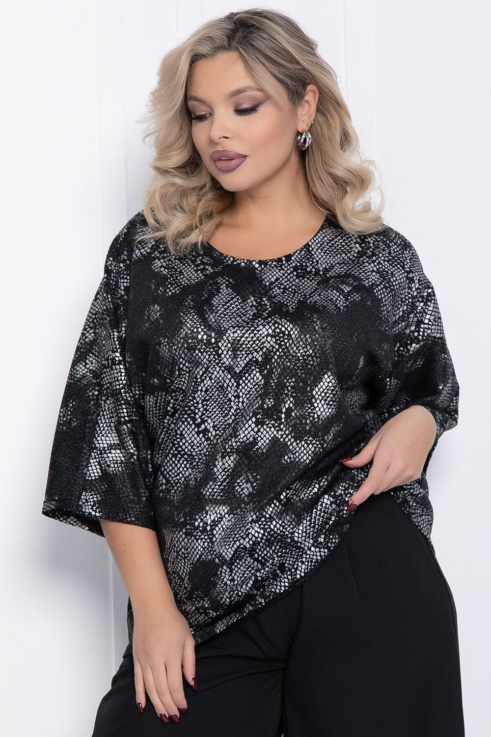 Блуза Австрия (черная) Б12365-27 LT Collection