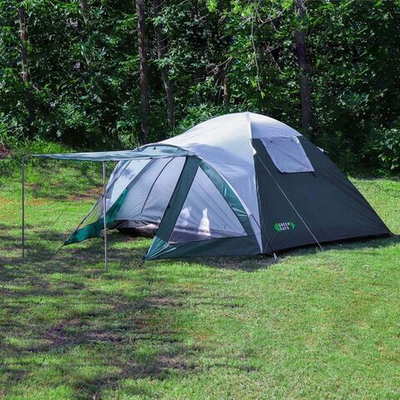 Палатка 4-мест, 210+120х240х130 см, 2 сл, 1 комн, 1 тамб, мос сет, 2 окна, Green Days, GJH057