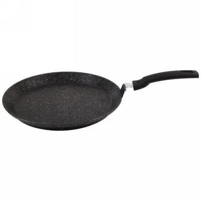 Сковорода блинная 24см со съемной ручкой «Мраморная» (темный мрамор) сбмт240а