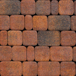 ТРОТУАРНЫЕ ПЛИТЫ КЛАССИКО - Б.1.КО.6 ЛИСТОПАД ГРАНИТ АРАБСКАЯ НОЧЬ, КОМПЛЕКТ ИЗ 3 ВИДОВ ПЛИТ