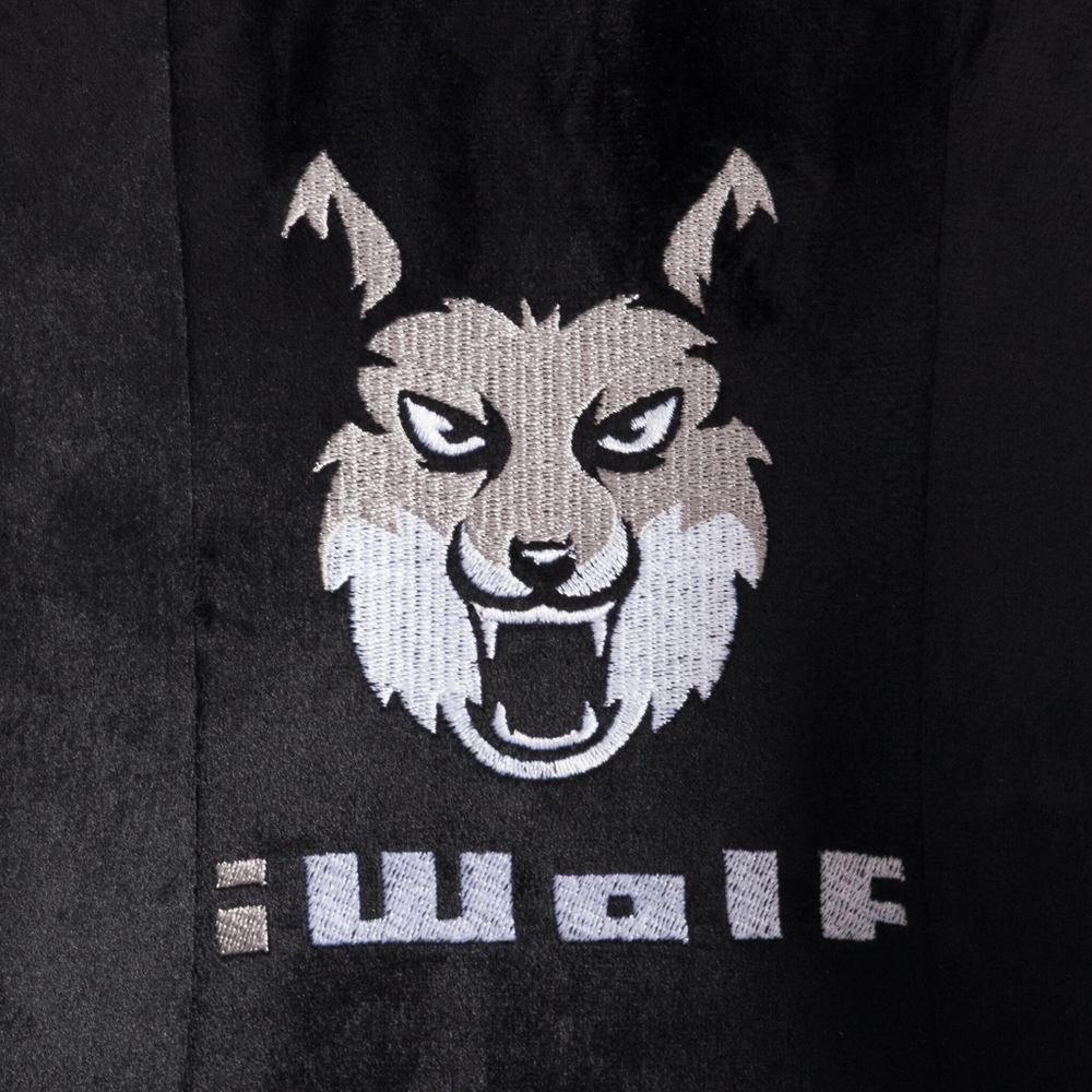 Кресло iWolf ткань, черный/серый