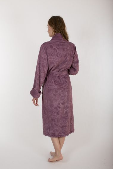 Халат женский без капюшона EMILY Черничный