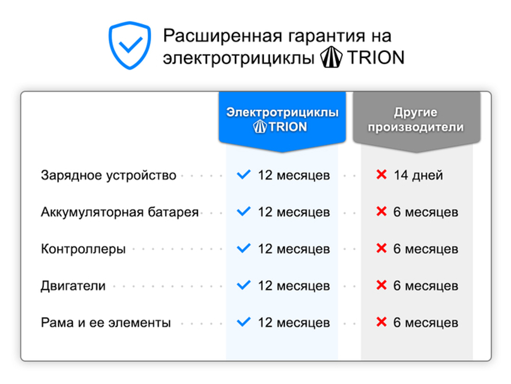 Трехколесный двухместный электровелосипед TRION Delta, Серый