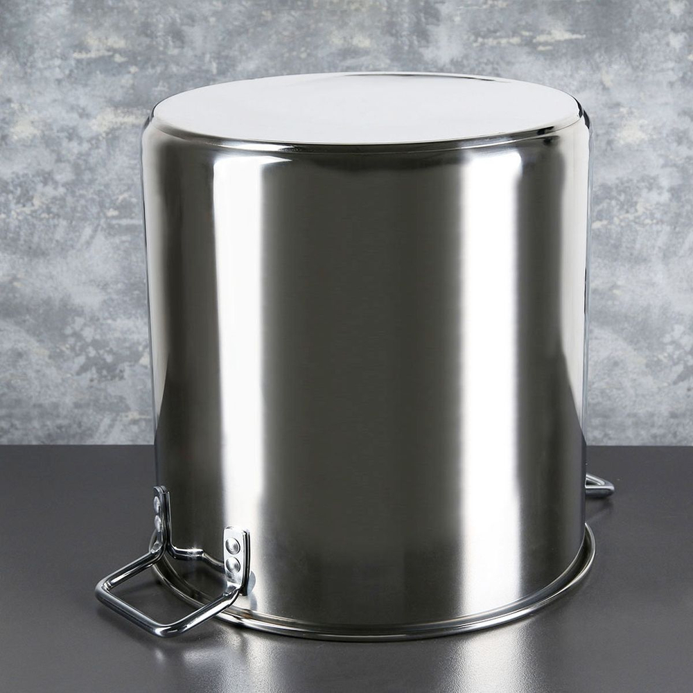 Котел нерж, 30 л, 35х36 см, клепаные ручки, Катунь, Общепит, КТ-ОБ-31 В